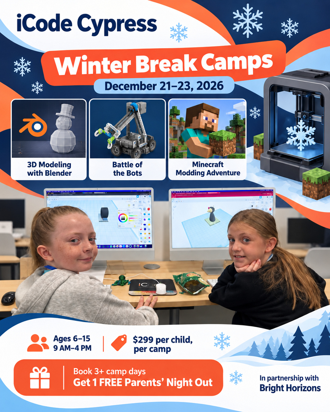 iCode Cypress winter break camps, December 21–23, 2026 iCode Cypress winter break camps, December 21–23, 2026